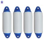 Majoni Fenders x 4 White/Blue, plus free rope