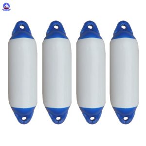 Majoni Fenders x 4 White/Blue, plus free rope