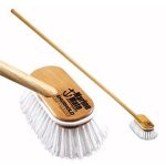 Shurhold Stiff Deck Scrubbing Brush White with Handle