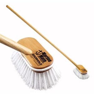 Shurhold Stiff Deck Scrubbing Brush White with Handle