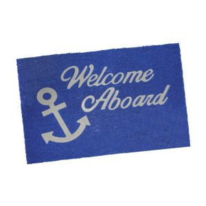 Lalizas Welcome on Board Mat Blue 60cm x 90cm