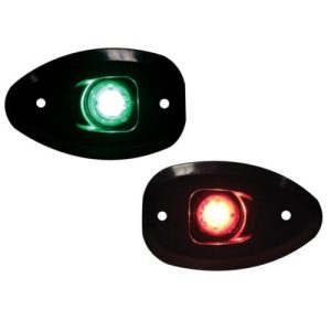 Lalizas Micro LED 12 Port & Starboard Flush Side Black Navigation Lights