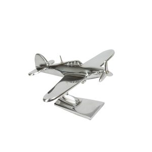 Alu RAF Hawker Hurricane Home/Office Ornament 20cm