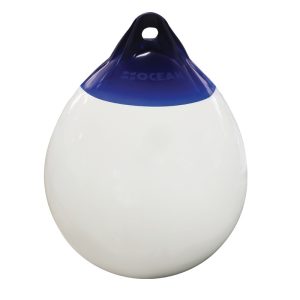 Ocean RO Round Buoy Single Eyelet 22 x 30cm White/Blue