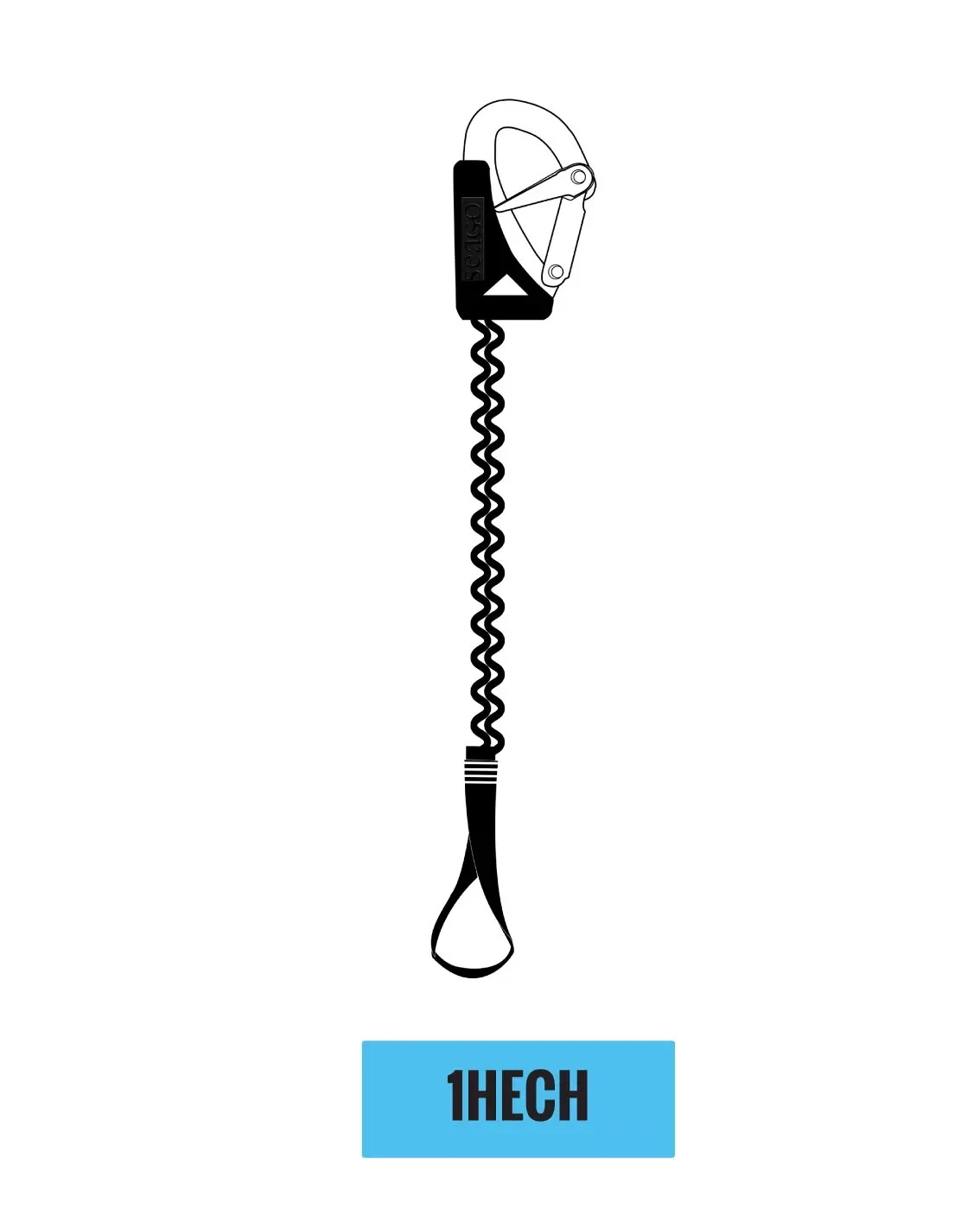 1HECH1 Seago Single Elasticated Life Line Hook with Cow Hitch