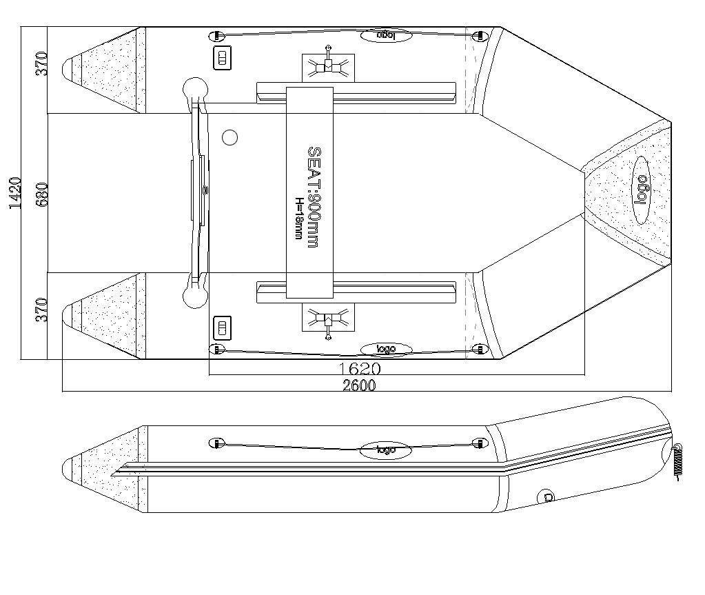 AF-260 2 Seago Inflatable Tender 260 AF